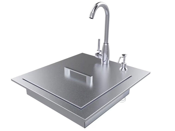 Sunstone Outdoor 20-Inch ADA Single Sink – Stainless Steel with Faucet & Cover