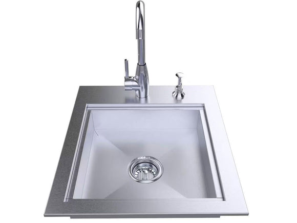 Sunstone Outdoor 20-Inch ADA Single Sink – Stainless Steel with Faucet & Cover