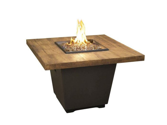 American Fyre Designs Reclaimed Wood Cosmo Square Fire Table