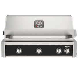 American Outdoor Grill 36 inch L-Series built-in gas grill in black with rear infrared burner and rotisserie kit