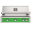 American Outdoor Grill 36 inch L-Series built-in gas grill in green with rear infrared burner and rotisserie kit