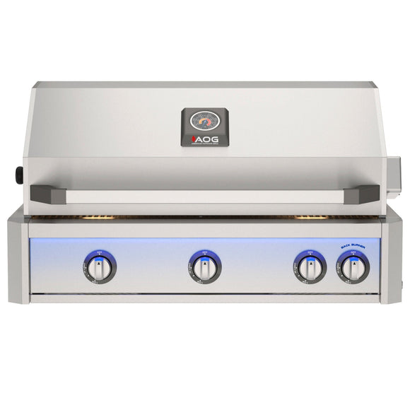 American Outdoor Grill 36 inch L-Series built-in gas grill in stainless steel with rear infrared burner and rotisserie kit