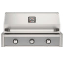 American Outdoor Grill 36-Inch T-Series Built-In Gas Grill with Gray Accent Panel, Premium Stainless Steel 3-Burner Outdoor Grill
