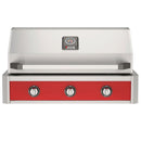 American Outdoor Grill 36-Inch T-Series Built-In Gas Grill with Red Accent Panel, 3-Burner Stainless Steel Built-In BBQ Grill