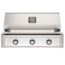 American Outdoor Grill 36-Inch T-Series Built-In Gas Grill in Stainless Steel with White Accent Panel, Front View