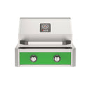 American Outdoor Grill 24-Inch T-Series Built-In Grill with Green Accent Panel, Stainless Steel 2-Burner Gas Grill