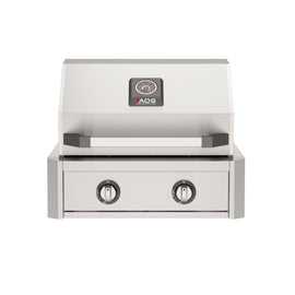 American Outdoor Grill 24-Inch T-Series Built-In Stainless Steel Gas Grill, 2-Burner Built-In Grill with Analog Thermometer, Front View