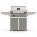 American Outdoor Grill 30-inch L-Series freestanding gas grill with lid closed, grey finish, front view on white background
