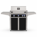 American Outdoor Grill 30-inch L-Series freestanding gas grill with lid closed,  black finish, front view on white background
