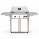 American Outdoor Grill 30-inch L-Series freestanding gas grill with lid closed, white finish, front view on white background
