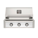 American Outdoor Grill 30-Inch T-Series Built-In Gas Grill in Stainless Steel with White Accent Panel, Front View
