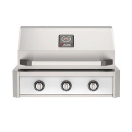 American Outdoor Grill 30-Inch T-Series Built-In Gas Grill in Stainless Steel with White Accent Panel, Front View