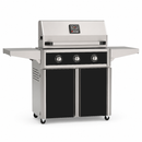 American Outdoor Grill 30-inch T-Series freestanding gas grill with lid closed, black finish, front view on white background
