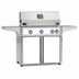 American Outdoor Grill 36-inch L-Series freestanding gas grill with lid closed, white finish, front view on white background
