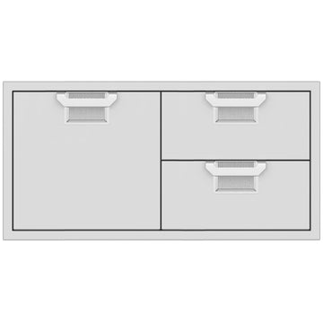 Aspire by Hestan 42 Inch Double Drawer and Storage Door Combo