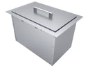 Sunstone Stainless Steel 14 x 12-Inch Single Basin Insulated Wall Ice Chest with Cover