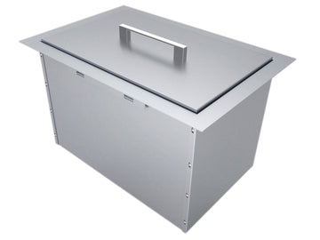 Sunstone Stainless Steel 14 x 12-Inch Single Basin Insulated Wall Ice Chest with Cover