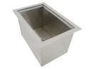 Sunstone Stainless Steel 14 x 12-Inch Single Basin Insulated Wall Ice Chest with Cover