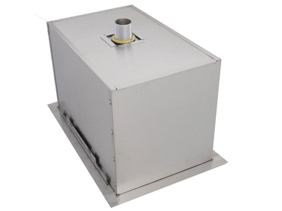 Sunstone Stainless Steel 14 x 12-Inch Single Basin Insulated Wall Ice Chest with Cover