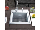 Sunstone Premium Outdoor-Rated 21 x 20-Inch Stainless Steel Drop-In Sink with Faucet & Cutting Board