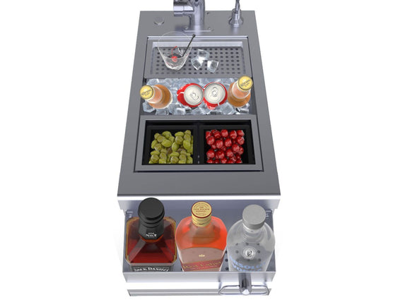 Sunstone Ruby 14-Inch Bar Sink & Cocktail Center with Insulated Ice Chest Station