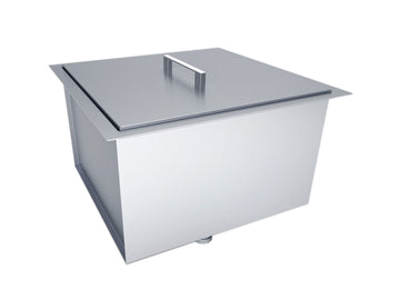 Sunstone Stainless Steel 20 x 12-Inch Single Basin Sink with Cover