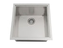 Sunstone Stainless Steel 20 x 12-Inch Single Basin Sink with Cover