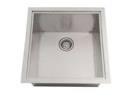 Sunstone Stainless Steel 20 x 12-Inch Single Basin Sink with Cover