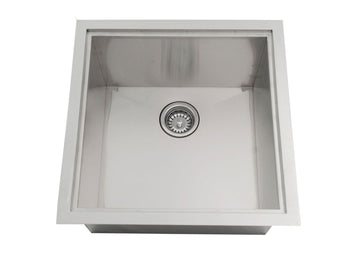 Sunstone Stainless Steel 20 x 12-Inch Single Basin Sink with Cover