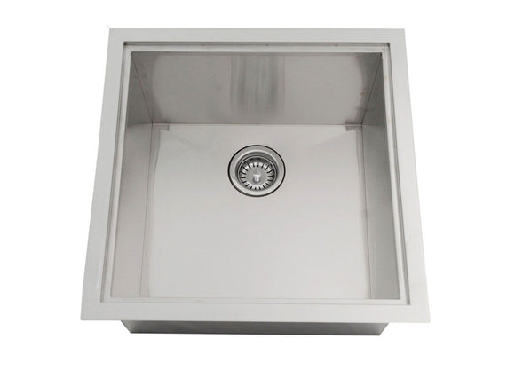 Sunstone Stainless Steel 20 x 12-Inch Single Basin Sink with Cover