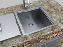 Sunstone Stainless Steel 20 x 12-Inch Single Basin Sink with Cover