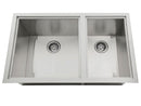 Sunstone Outdoor 34 x 12-Inch Stainless Steel Double Basin Sink with Covers
