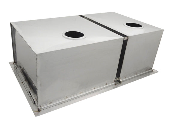 Sunstone Outdoor 34 x 12-Inch Stainless Steel Double Basin Sink with Covers