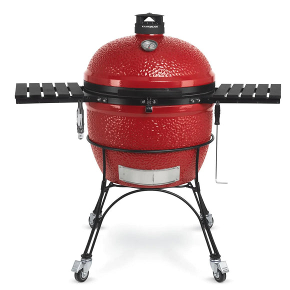 Kamado Joe Big Joe Red II with Cart, Side Shelves, Heat Deflector & Tools