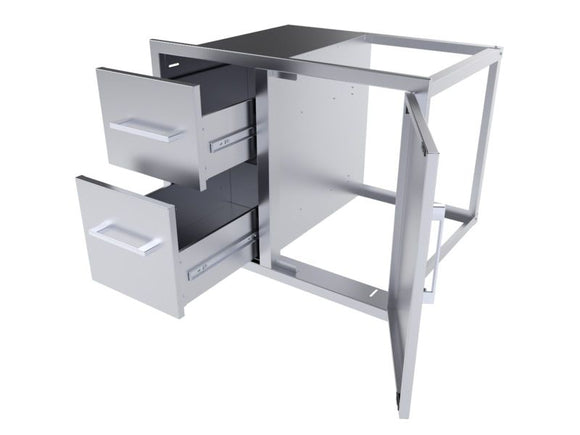 Sunstone Signature 30-Inch Double Drawer Door Combo with Beveled Frame