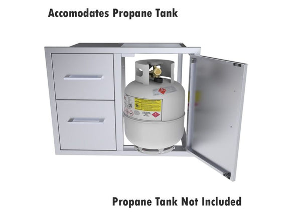 Sunstone Signature 30-Inch Double Drawer Door Combo with Beveled Frame