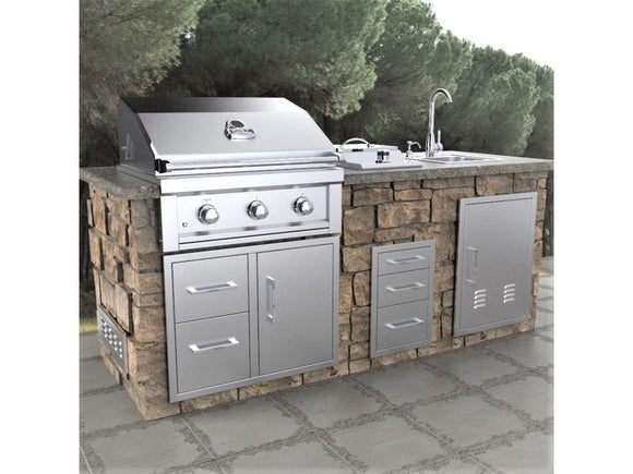 Sunstone Signature 30-Inch Double Drawer Door Combo with Beveled Frame