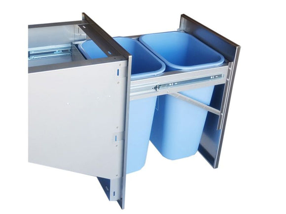 Sunstone Signature Series 20 x 27-Inch Trash Drawer with 2 Trash Bins – Beveled Frame Style