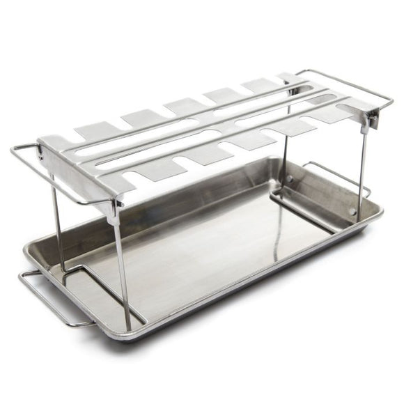 Broil King Roaster - Wing Rack With Pan Stainless Steel
