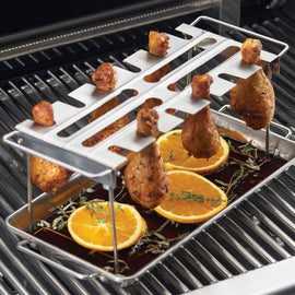 Broil King Roaster - Wing Rack With Pan Stainless Steel