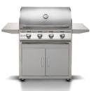 Blaze 32 Inch Freestanding 4-Burner Grill With Rear Burner