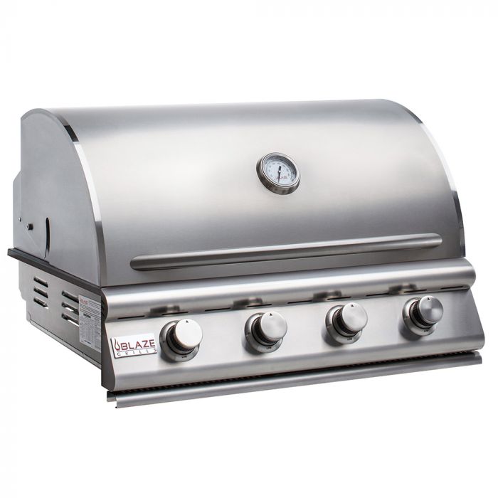 Blaze 32 Inch Freestanding 4-Burner Grill With Rear Burner