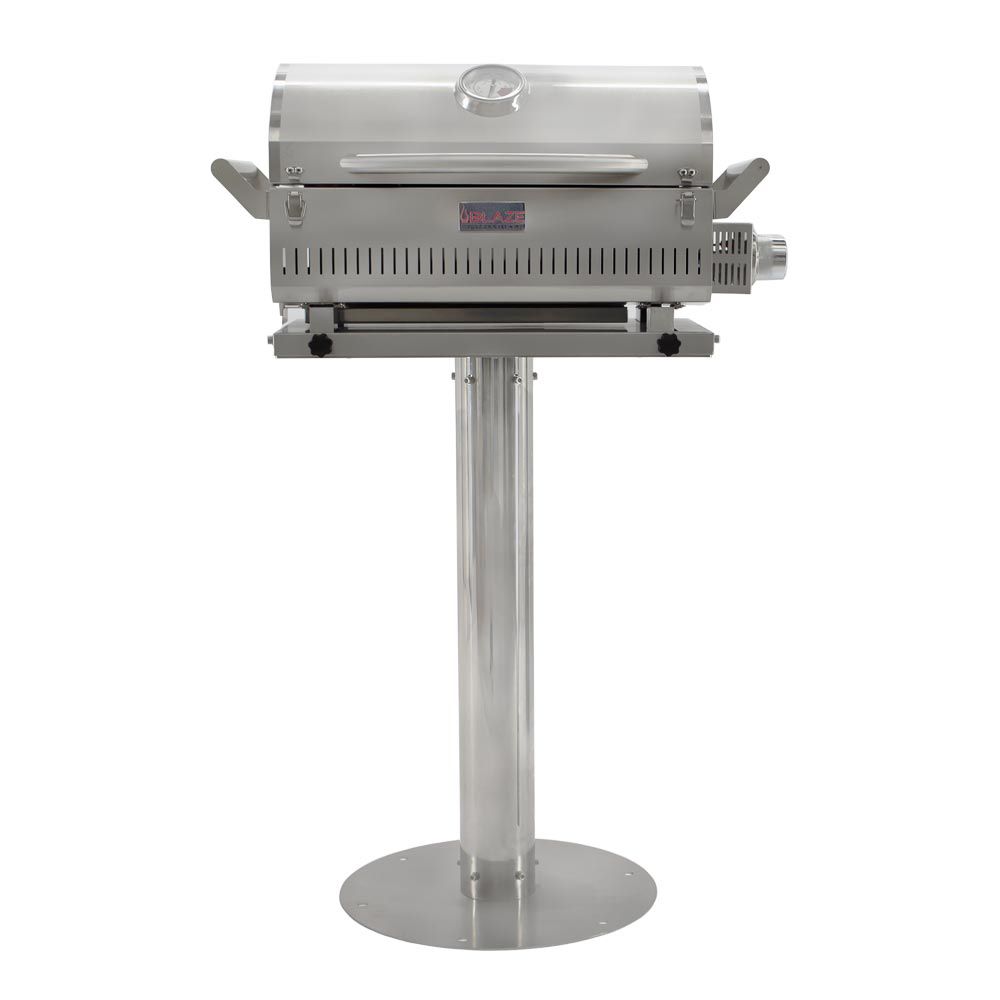 Blaze 17 inch Portable Grill with Pedestal and Optional Side Shelves