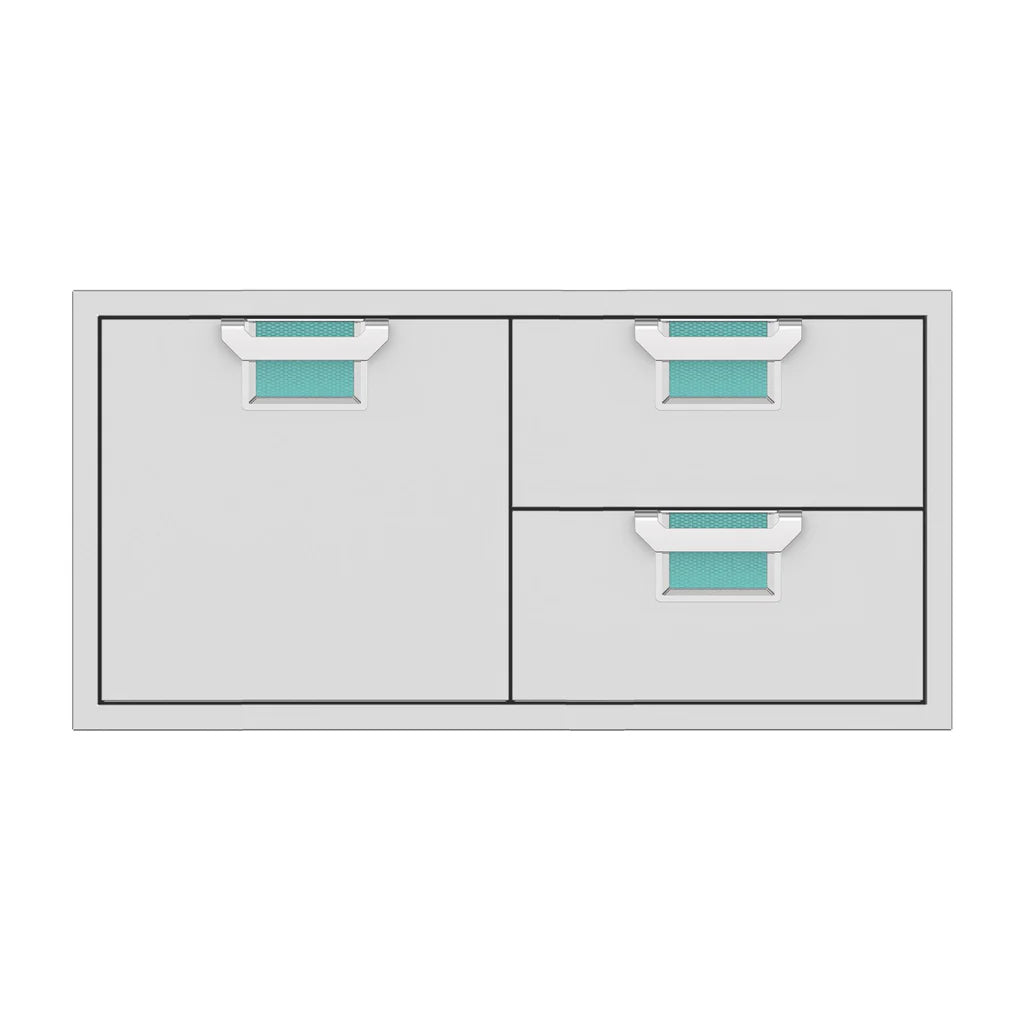 Aspire by Hestan 42 Inch Double Drawer and Storage Door Combo