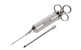 Big Green Egg Professional Grade Flavor Injector, Stainless, Double Hole Design