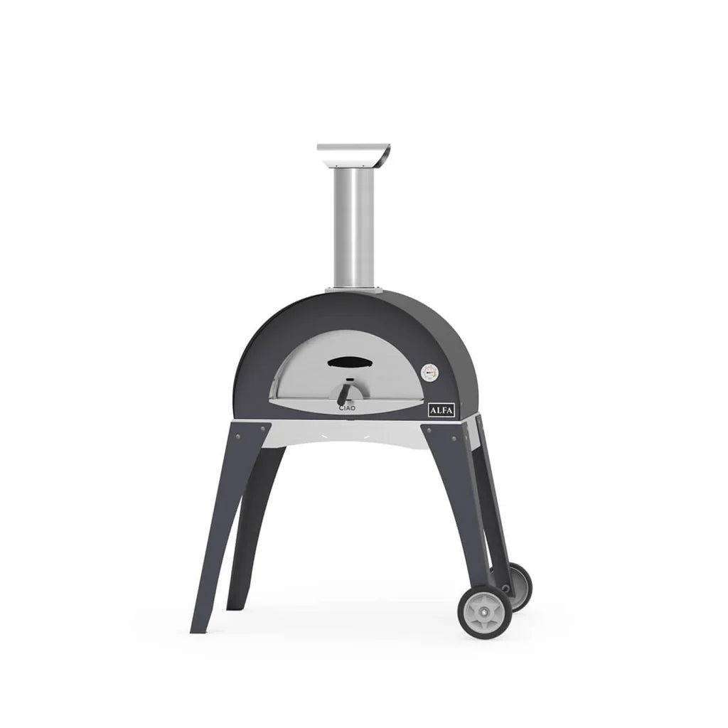 Alfa Ciao Silver Grey Top Wood Fired Pizza Oven