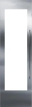 Perlick 30 Inch  Stainless Steel Glass Door Panel for 4" Toe Kick, w/Perlick Two Tone Handle