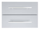 Sunstone Designer Series 18 x 13-Inch Stainless Steel Double Drawer – Raised Style with Self-Leveling Legs