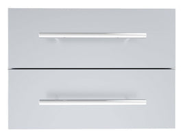 Sunstone Designer Series 18 x 13-Inch Stainless Steel Double Drawer – Raised Style with Self-Leveling Legs