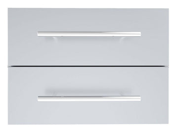 Sunstone Designer Series 18 x 13-Inch Stainless Steel Double Drawer – Raised Style with Self-Leveling Legs
